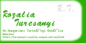 rozalia turcsanyi business card